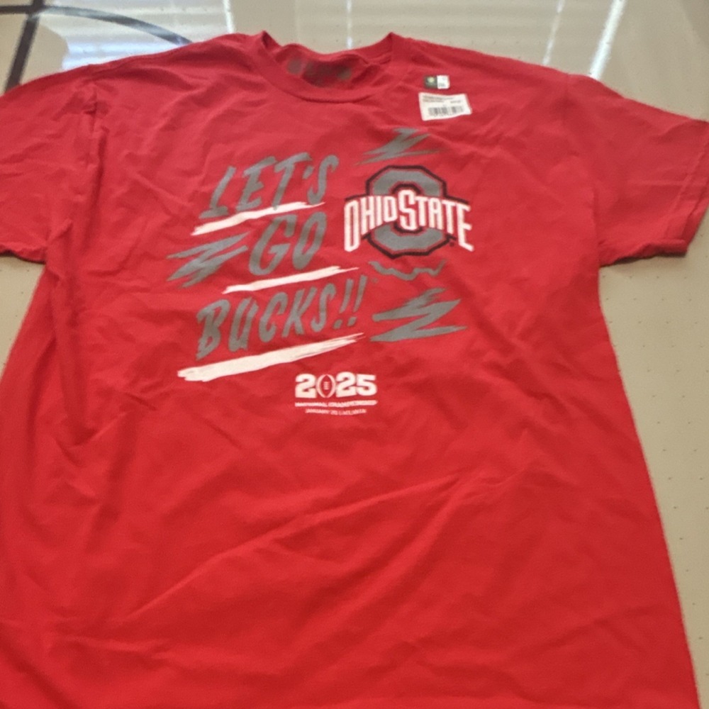 The Victory Ohio State Buckeyes Shirt Red L 2025 National Championship Football